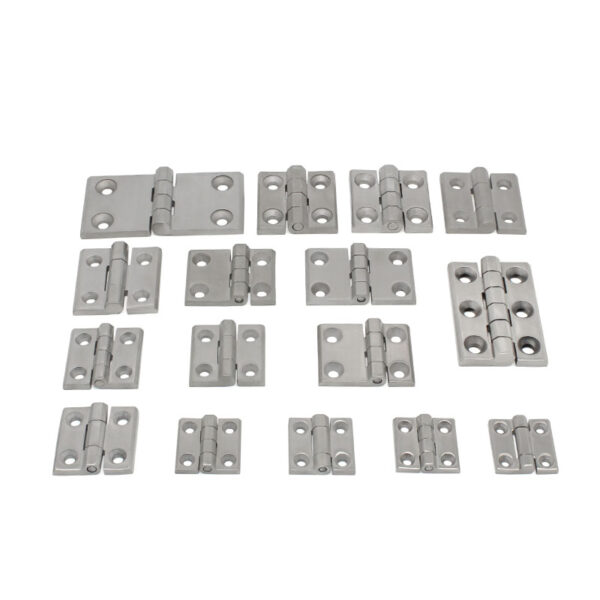 YC226 4 holes Zinc alloy Bright chrome stainless steel Flat hinge - Image 2