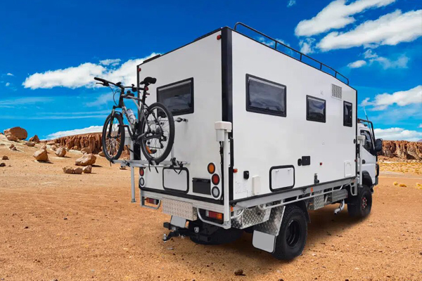 Off-road camper van in the desert